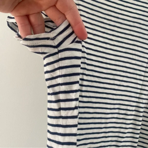 J. Crew Black & White Striped Fitted Painter Tee 100% Cotton - Picture 7 of 8